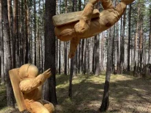 парк деревянных скульптур Лукоморье в Иркутске