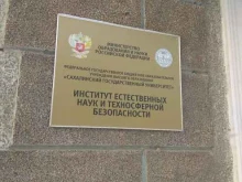 институт естественных наук и техносферной безопасности Сахалинский государственный университет в Южно-Сахалинске
